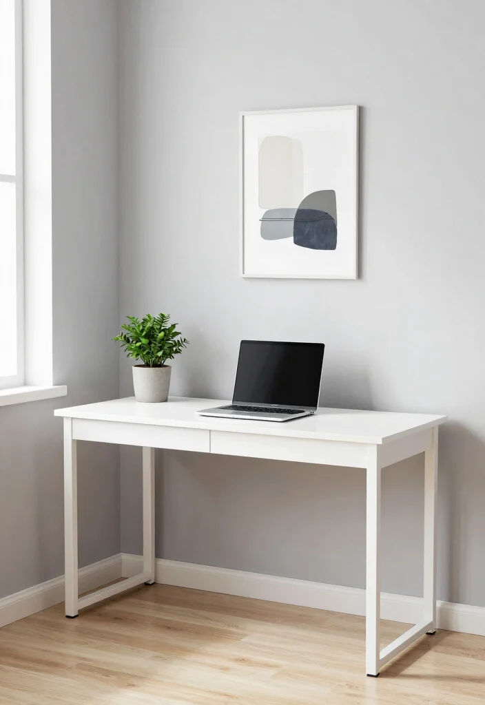14 Work Desk Setup Ideas for Focused Productive Days 1. The Minimalist Haven 0