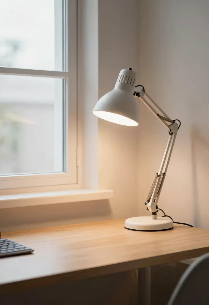 14 Work Desk Setup Ideas for Focused Productive Days 10. Smart Lighting Solutions 0