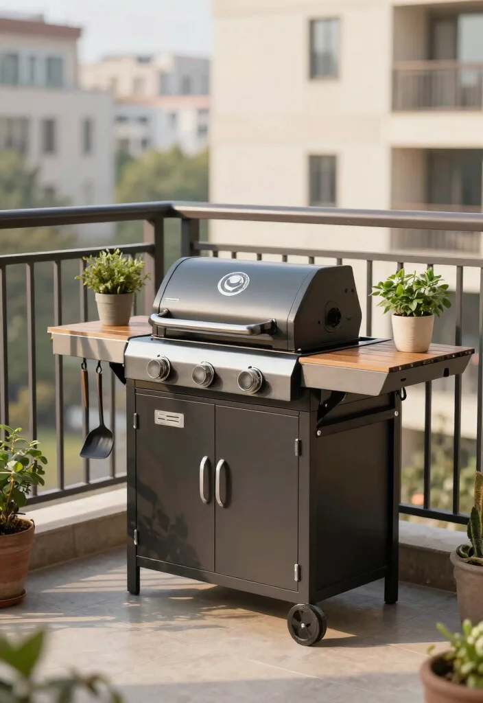 10 Balcony Grill Ideas for Easy Outdoor Cooking in Small Spaces 1. Compact Grill Stations 0