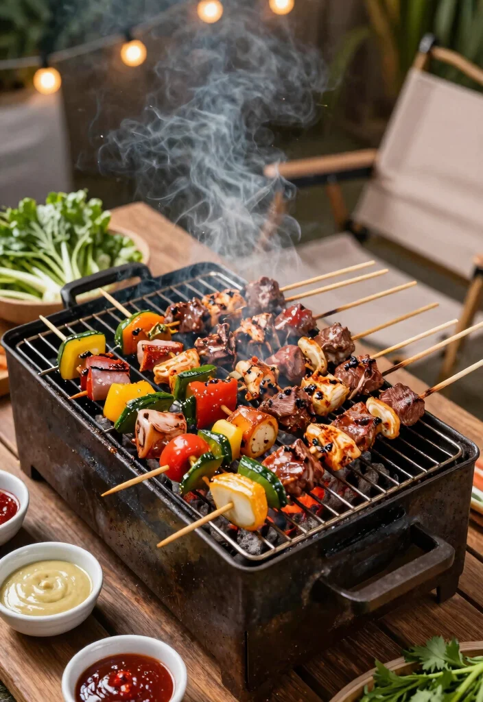 10 Balcony Grill Ideas for Easy Outdoor Cooking in Small Spaces 4. BBQ Skewers and Kabobs 0