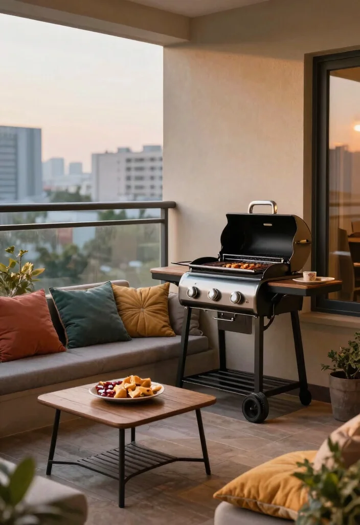 10 Balcony Grill Ideas for Easy Outdoor Cooking in Small Spaces 7. Chill and Grill Zones 0