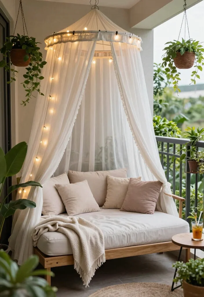 10 Balcony Sofa Ideas for Comfortable Outdoor Lounging 23 10 Balcony Sofa Ideas for Comfortable Outdoor Lounging 3. Daybeds for Ultimate Relaxation 0