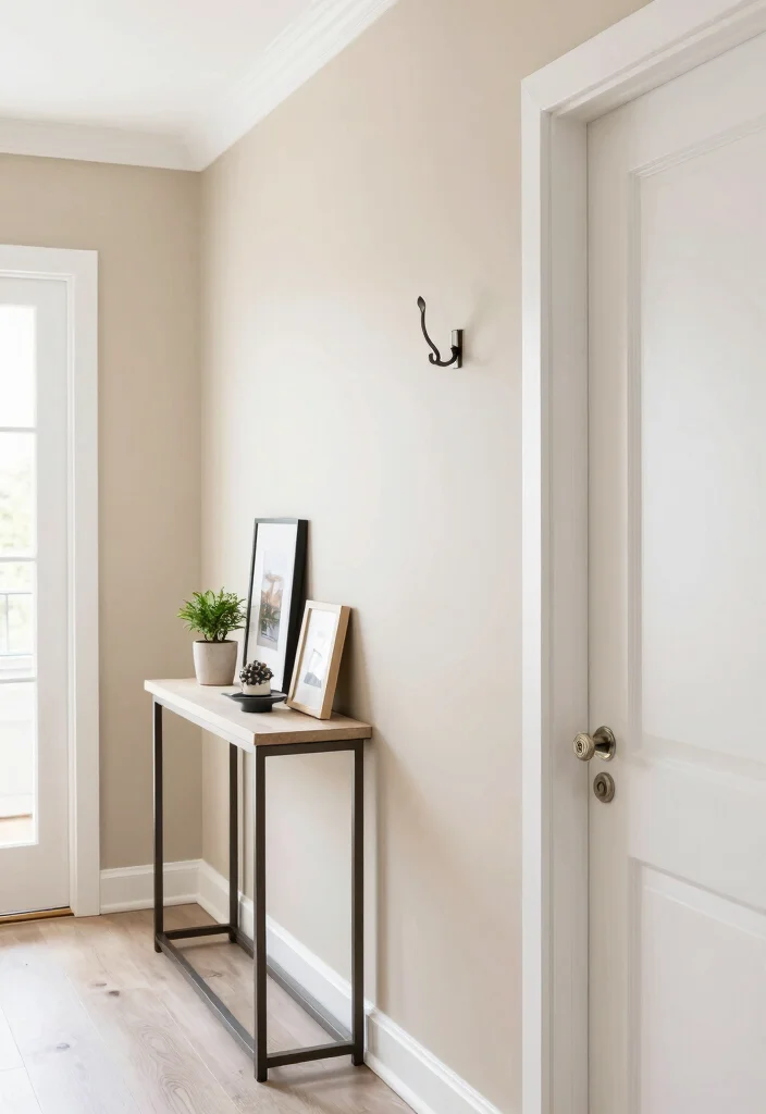 10 Beige Hallway Ideas for Soft Neutral Styling 1 10 Beige Hallway Ideas for Soft Neutral Styling 1. Soft Beige Walls with White Trim 0