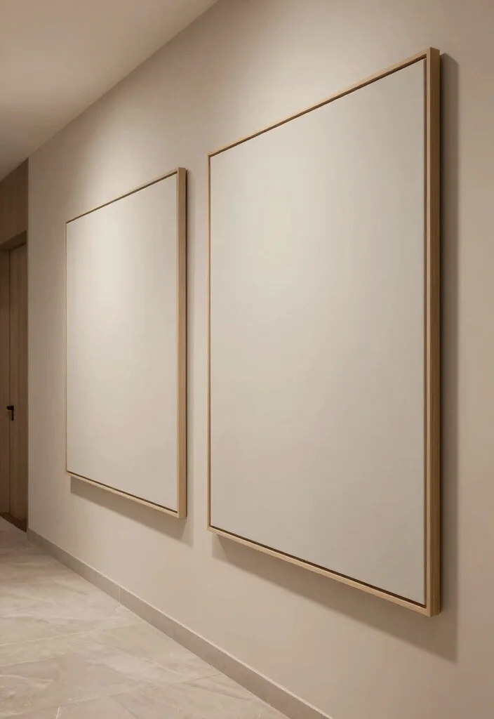 10 Beige Hallway Ideas for Soft Neutral Styling 24 10 Beige Hallway Ideas for Soft Neutral Styling 4. Minimalist Artwork Display 0