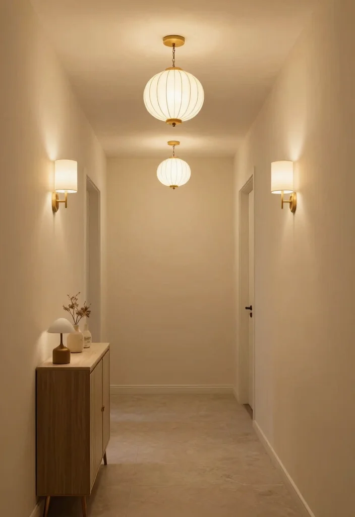 10 Beige Hallway Ideas for Soft Neutral Styling 26 10 Beige Hallway Ideas for Soft Neutral Styling 6. Soft Lighting Solutions 0