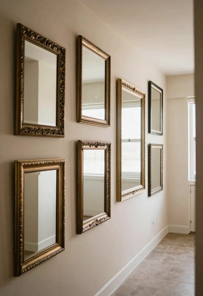 10 Beige Hallway Ideas for Soft Neutral Styling 49 10 Beige Hallway Ideas for Soft Neutral Styling 9. Artful Mirror Arrangements 0