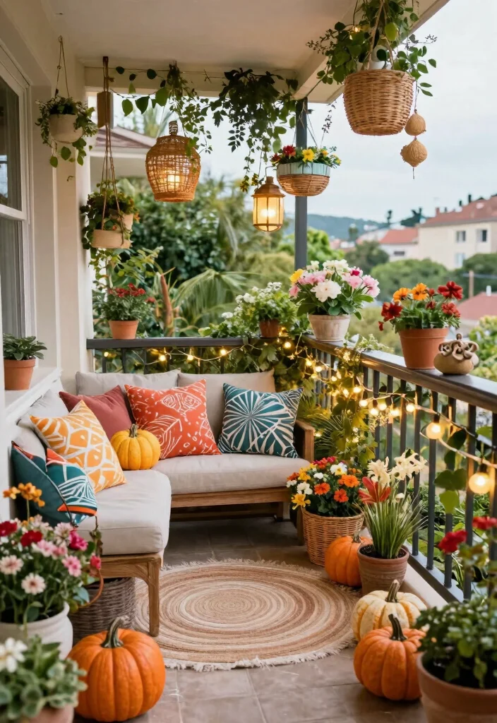 10 Cosy Balcony Ideas Perfect for Evening Relaxation 60 10 Cosy Balcony Ideas Perfect for Evening Relaxation 10. Seasonal Decor Touches 0