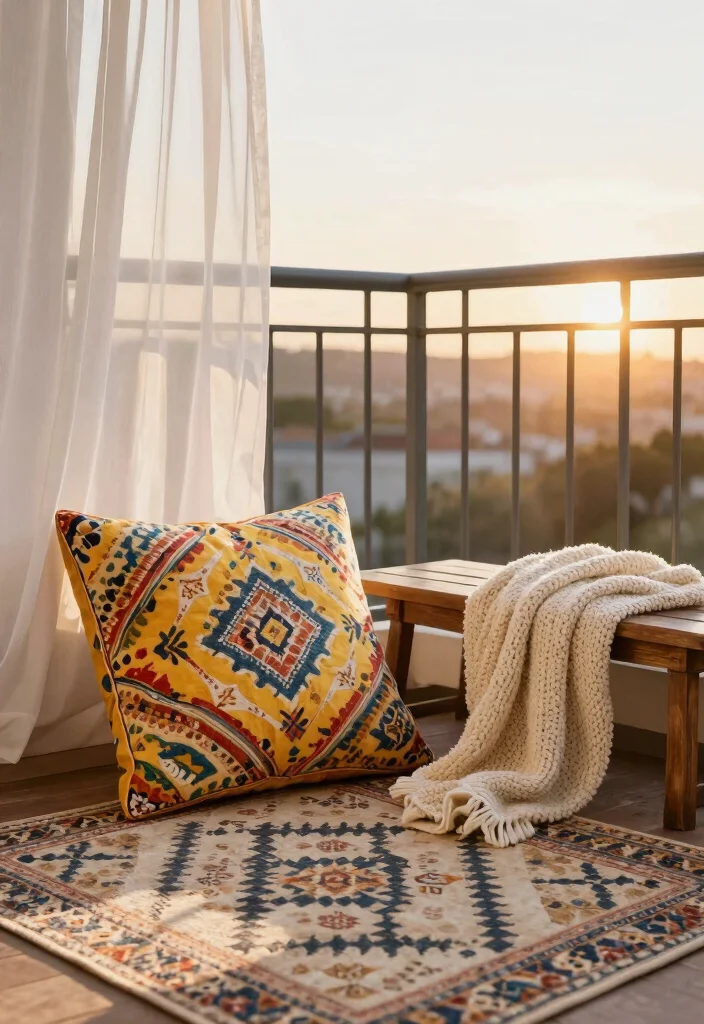 10 Cosy Balcony Ideas Perfect for Evening Relaxation 2 10 Cosy Balcony Ideas Perfect for Evening Relaxation 2. Cozy Textiles for Comfort 0