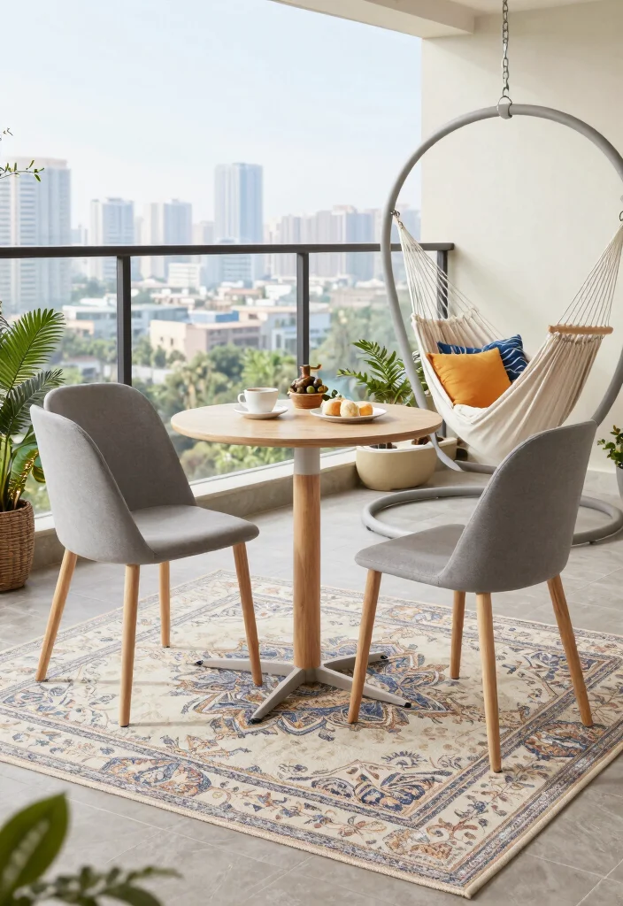 10 Cosy Balcony Ideas Perfect for Evening Relaxation 14 10 Cosy Balcony Ideas Perfect for Evening Relaxation 4. Stylish Balcony Furniture 0