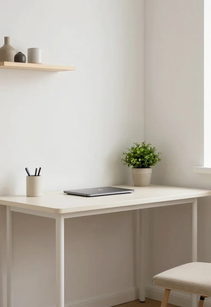 10 Desk Corner Ideas to Use Awkward Room Spaces 48 10 Desk Corner Ideas to Use Awkward Room Spaces 8. Minimalist Desk Setup 0