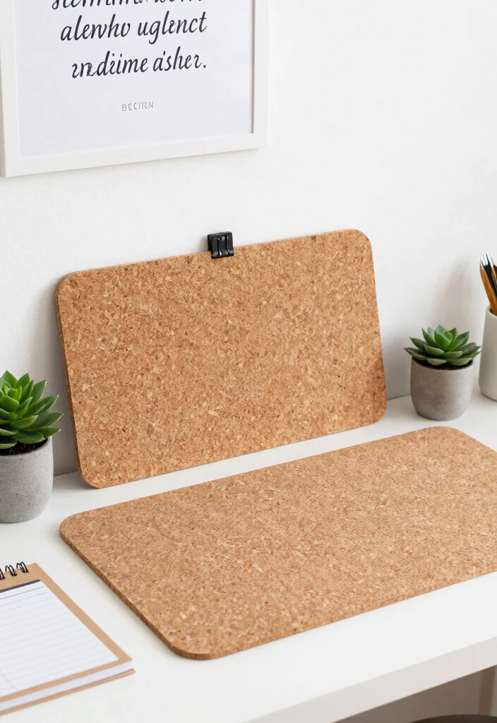 10 Desk Covering Ideas to Keep Work Areas Tidy 3. Cork Desk Protectors 0