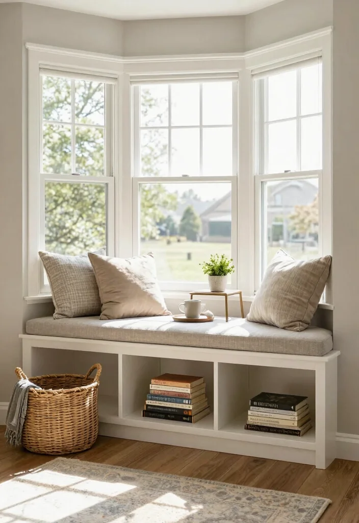10 Dining Room Bay Window Ideas for Light Filled Seating 9. Functional Storage Solutions 0