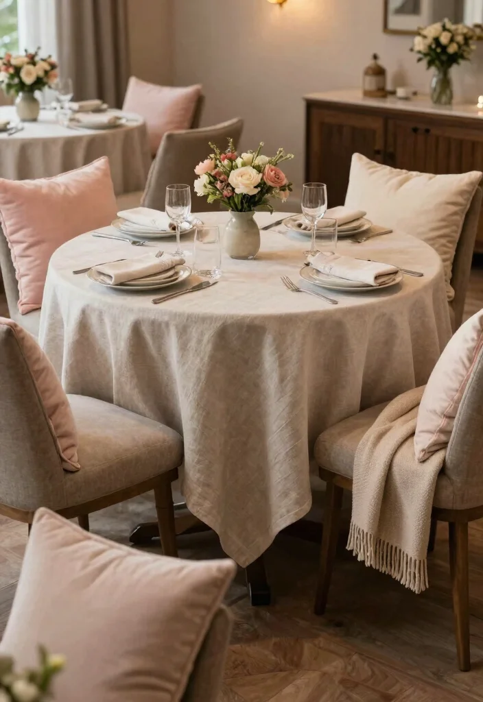 10 Dining Room Ideas with Round Tables That Feel Intimate 1. Embrace Soft Textiles 0