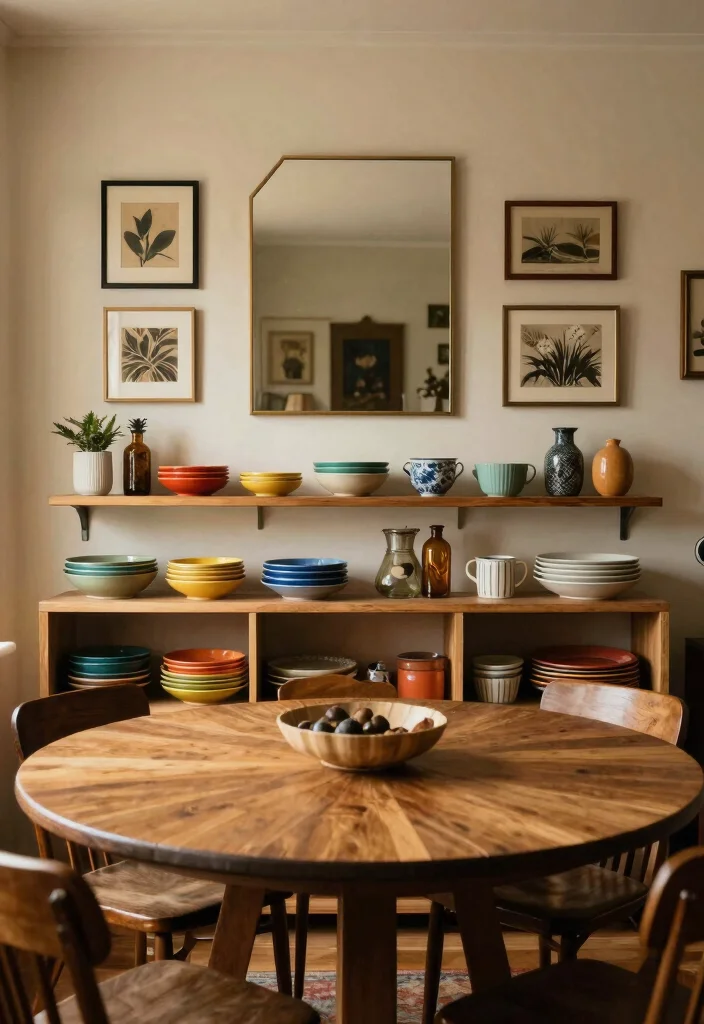 10 Dining Room Ideas with Round Tables That Feel Intimate 4. Utilize Wall Space Wisely 0