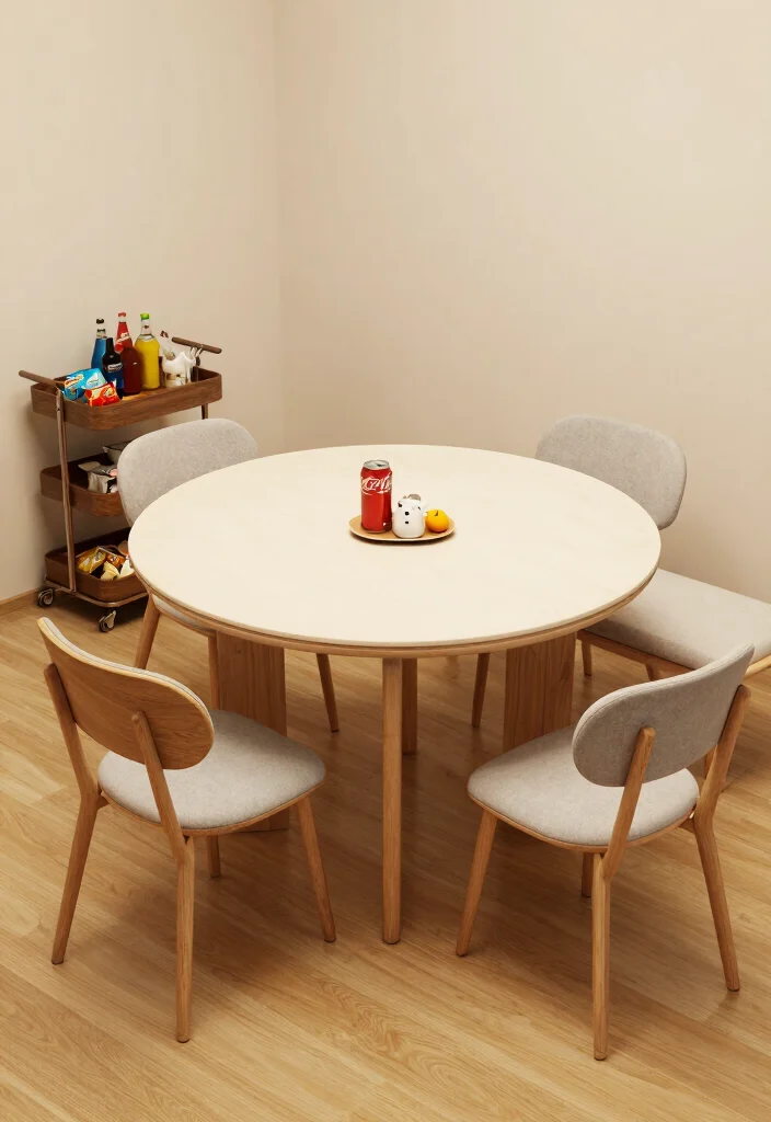 10 Dining Room Ideas with Round Tables That Feel Intimate 6. Choose Multi functional Furniture 0