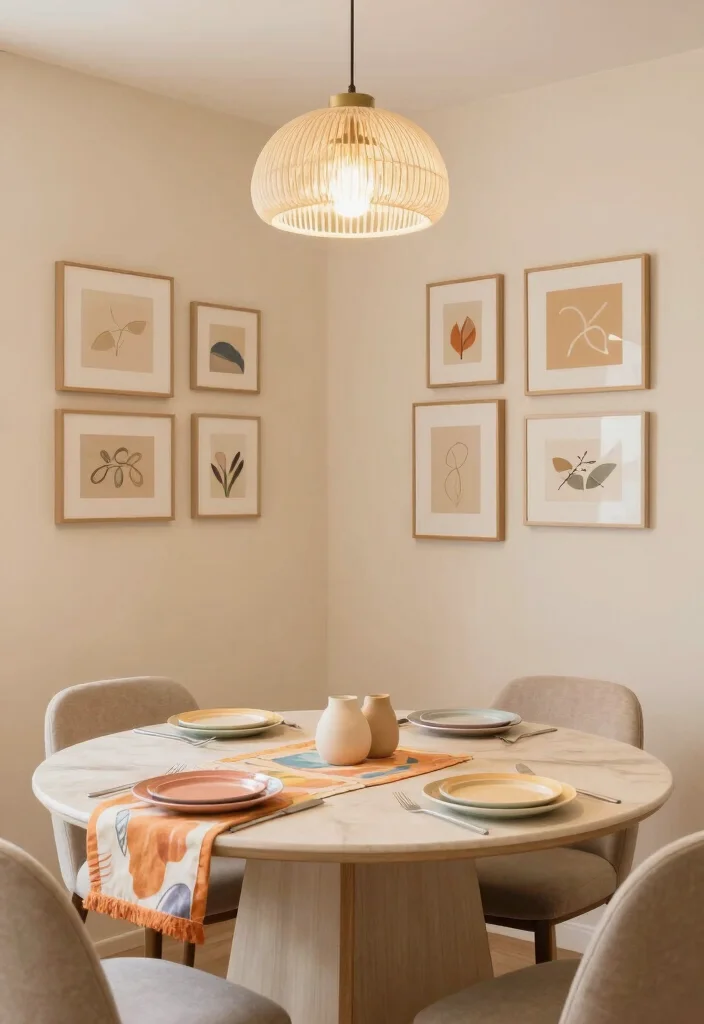 10 Dining Room Ideas with Round Tables That Feel Intimate 7. Set the Mood with Color 0