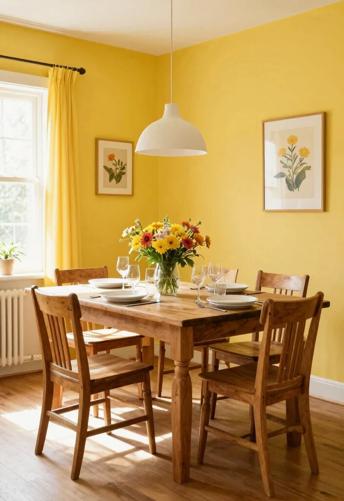10 Dining Room Paint Ideas That Set the Mood 48 10 Dining Room Paint Ideas That Set the Mood 8. Golden Yellow Hues 0