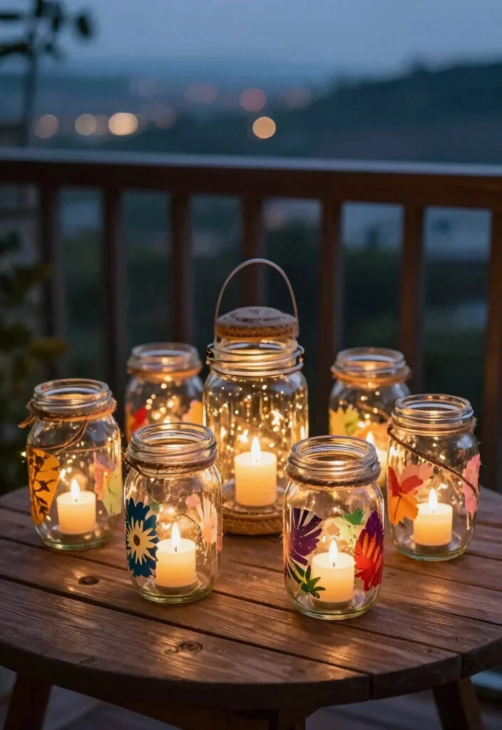 10 Diwali Balcony Lighting Ideas for Festive Evening Glow 24 10 Diwali Balcony Lighting Ideas for Festive Evening Glow 4. Recycled Jar Lanterns 0