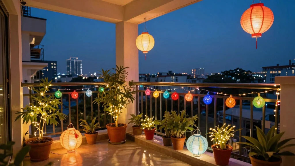 10 Diwali Balcony Lighting Ideas for Festive Evening Glow