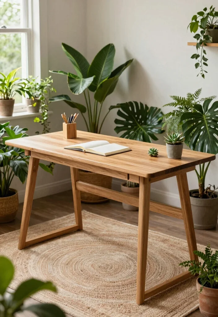 10 Floor Desk Ideas for Minimal Relaxed Work Style 16 10 Floor Desk Ideas for Minimal Relaxed Work Style 6. Nature Inspired Decor 0