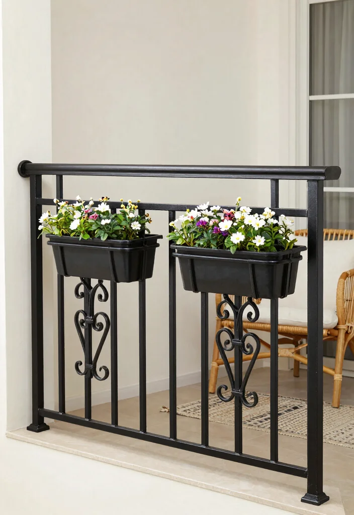 10 Ground Floor Balcony Ideas That Feel Safe and Inviting 13 10 Ground Floor Balcony Ideas That Feel Safe and Inviting 3. Stylish Safety Railings 0