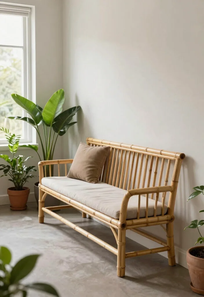 10 Hallway Bench Ideas for Seating and Shoe Storage 6. Eco Friendly Bamboo Bench 0