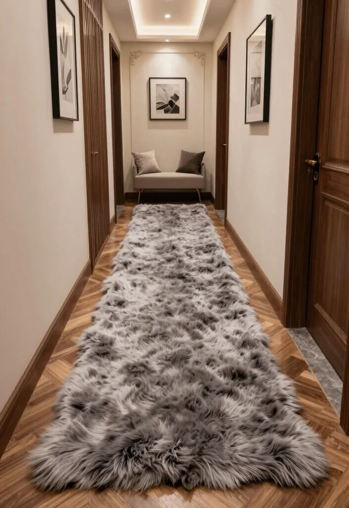 10 Hallway Carpet Ideas for Warmth and Comfort 36 10 Hallway Carpet Ideas for Warmth and Comfort 6. Faux Fur Runners 0