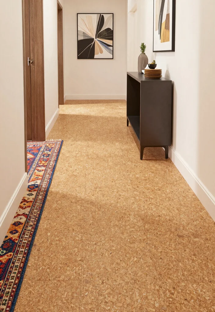 10 Hallway Carpet Ideas for Warmth and Comfort 47 10 Hallway Carpet Ideas for Warmth and Comfort 7. Cork Floor Tiles 0