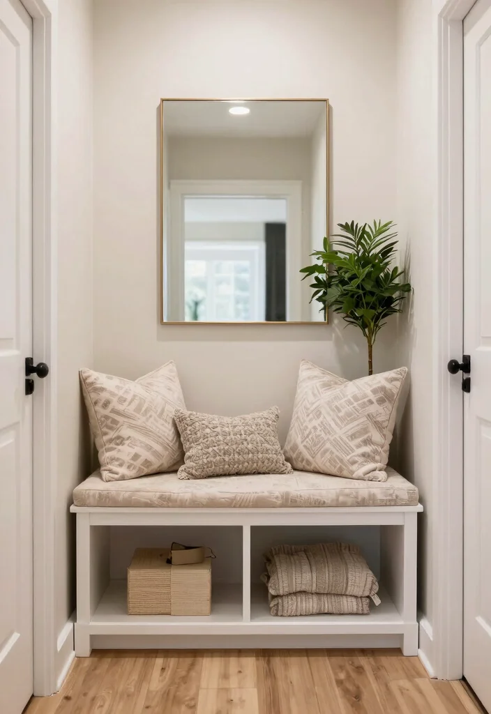 10 Hallway Seating Ideas for Welcoming Entrances 4. Decorative Benches with Storage 0