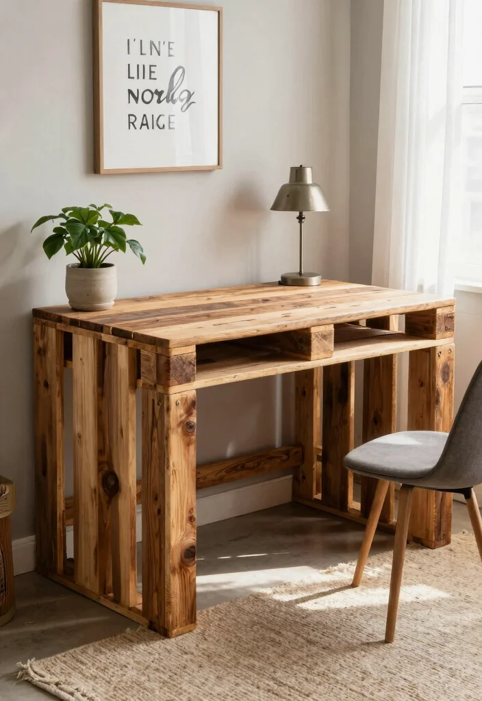 10 Homemade Desk Ideas with Simple DIY Charm 1 10 Homemade Desk Ideas with Simple DIY Charm 1. Reclaimed Wood Wonder 0