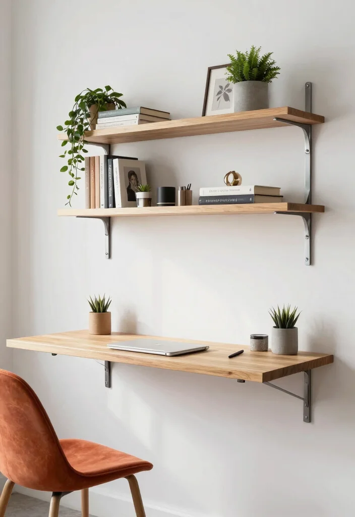 10 Homemade Desk Ideas with Simple DIY Charm 12 10 Homemade Desk Ideas with Simple DIY Charm 2. Minimalist Floating Desk 0