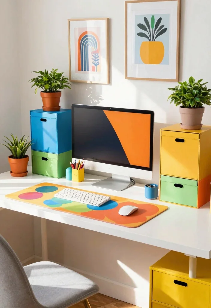 10 Kallax Desk Ideas for Storage Friendly Workspaces 13 10 Kallax Desk Ideas for Storage Friendly Workspaces 3. The Colorful Kallax Desk 0