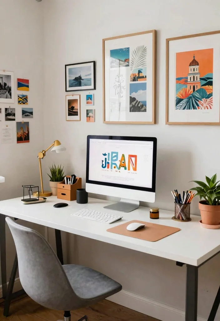 10 Long Desk Ideas for Shared or Creative Work 50 10 Long Desk Ideas for Shared or Creative Work 10. Personalized Workspace 0