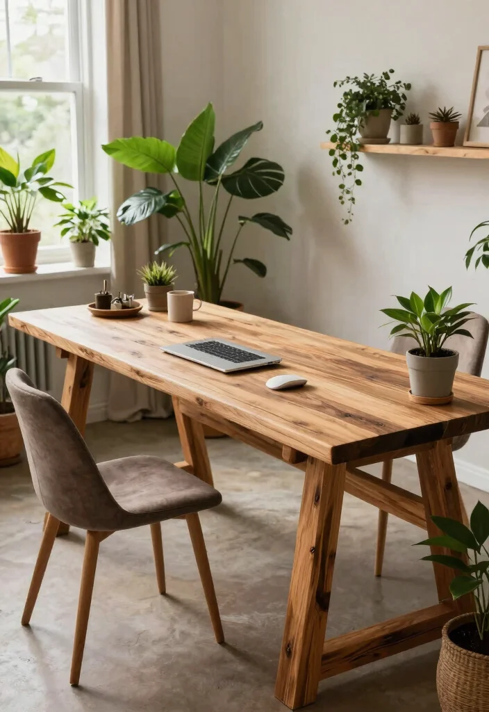 10 Long Desk Ideas for Shared or Creative Work 36 10 Long Desk Ideas for Shared or Creative Work 6. Eco Friendly Workstation 0