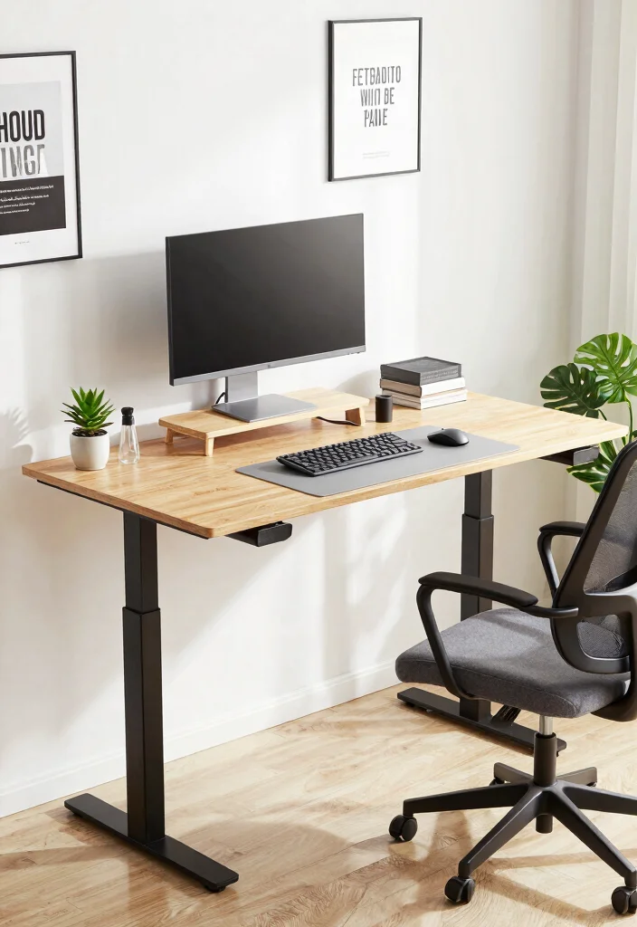 10 PC Desk Ideas for Gaming and Work Setups 2. Standing Desk with Adjustable Height 0