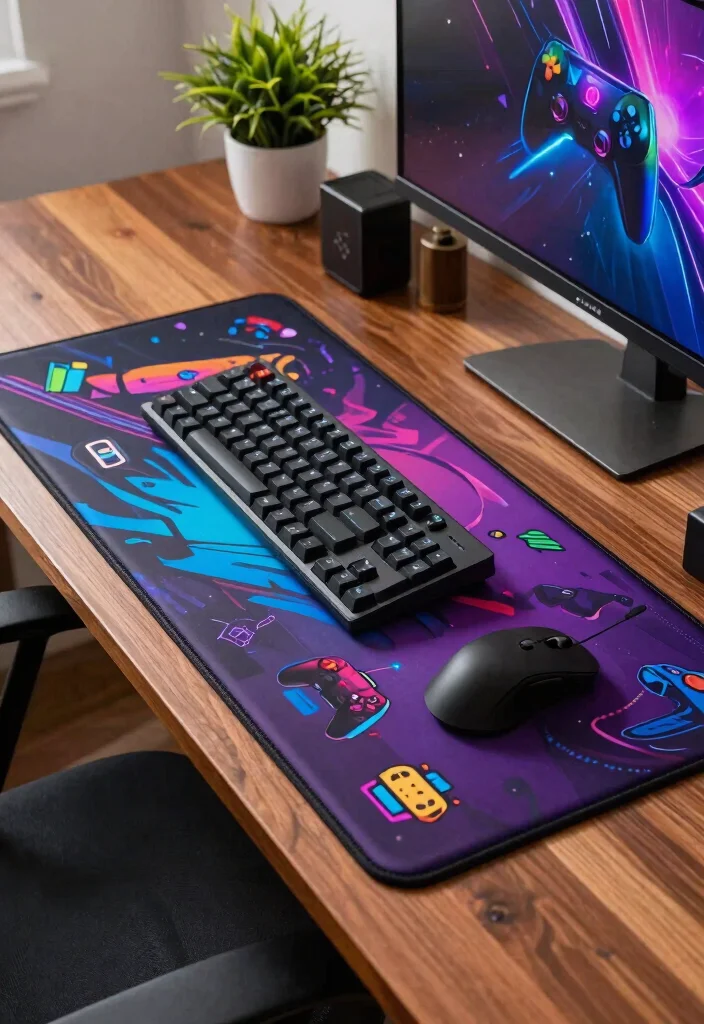 10 PC Desk Ideas for Gaming and Work Setups 9. Customizable Desk Mat 0