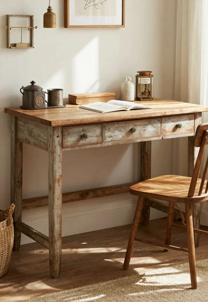 10 Repurposed Desk Ideas for Unique Budget Friendly Style 60 10 Repurposed Desk Ideas for Unique Budget Friendly Style 10. Rustic Farmhouse Style Desk 0