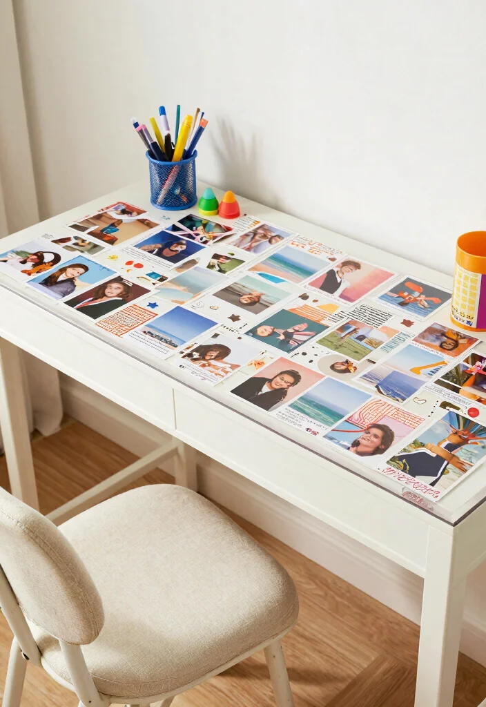 10 Repurposed Desk Ideas for Unique Budget Friendly Style 48 10 Repurposed Desk Ideas for Unique Budget Friendly Style 8. Creative Home Office Desk with Scrapbook Elements 0