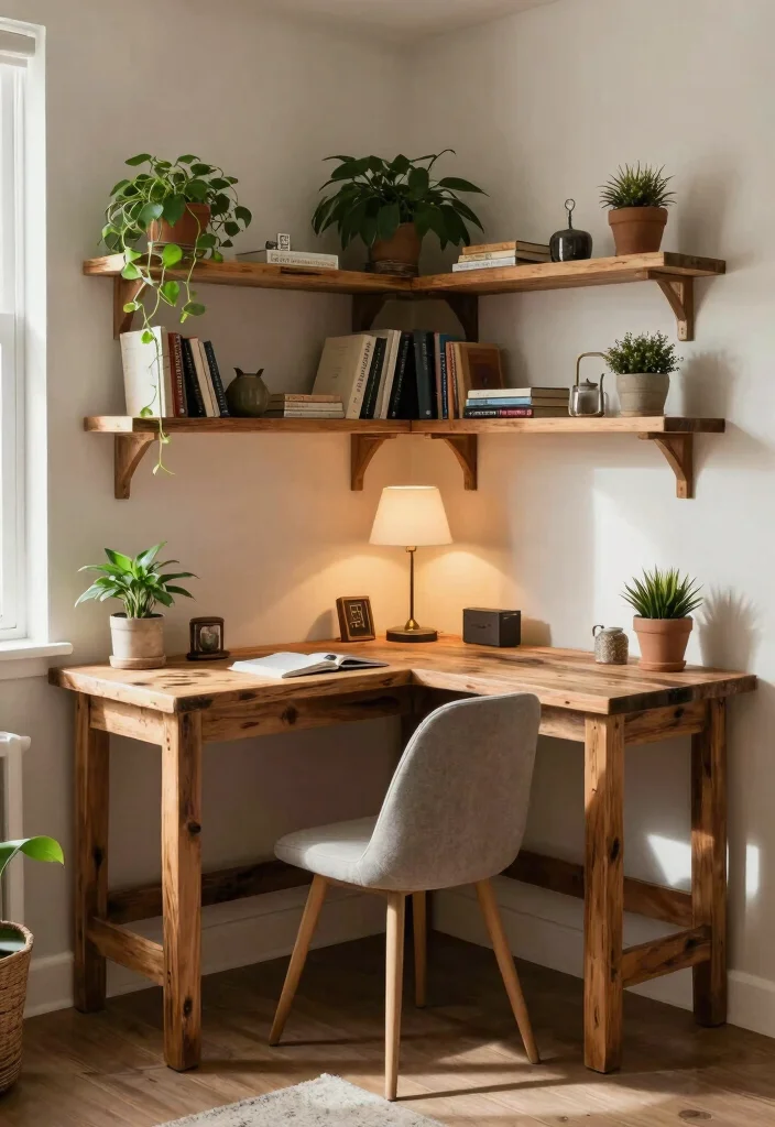10 Rustic Desk Ideas with Warm Natural Texture 35 10 Rustic Desk Ideas with Warm Natural Texture 5. Corner Desk Nook 0