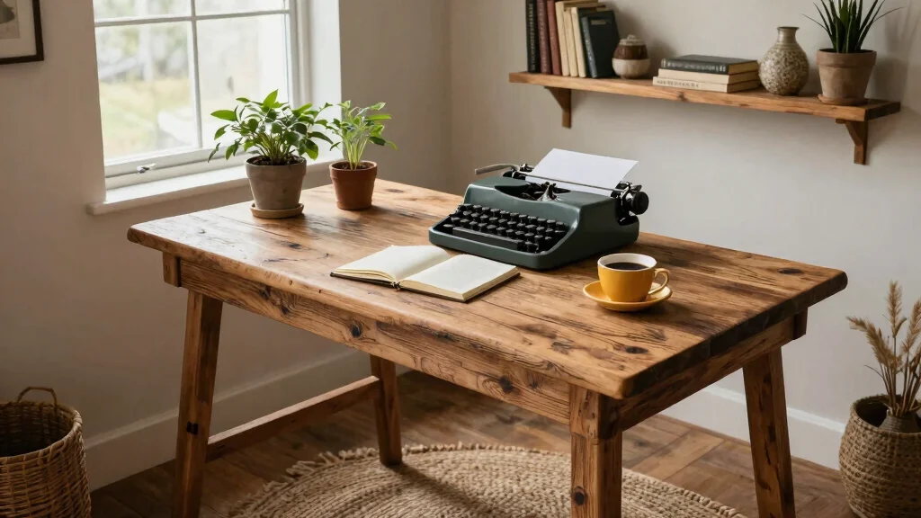10 Rustic Desk Ideas with Warm Natural Texture