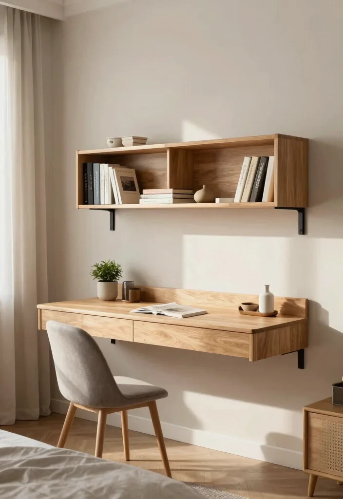 10 Small Bedroom Desk Ideas That Do Not Crowd the Room 1. Floating Desk 0