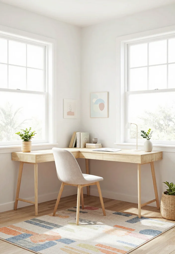 10 Small Bedroom Desk Ideas That Do Not Crowd the Room 10. Bright and Airy Color Palette 0