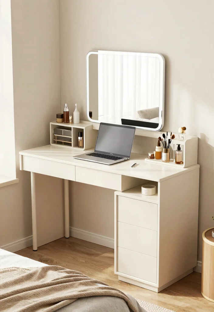 10 Small Bedroom Desk Ideas That Do Not Crowd the Room 4. Multi Functional Desk 0