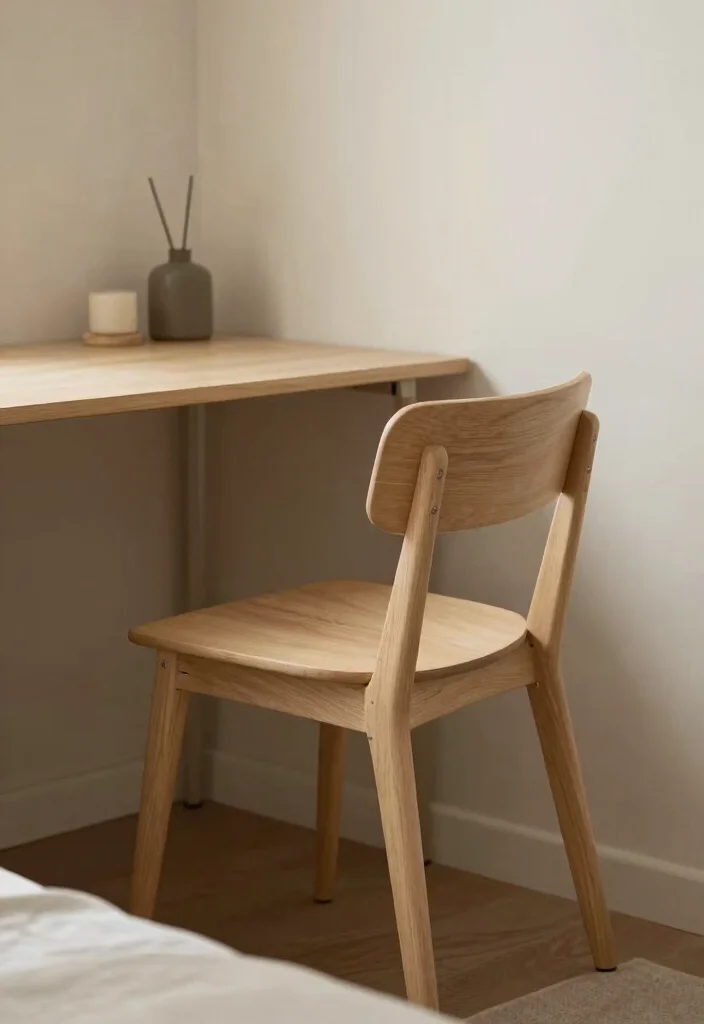 10 Small Bedroom Desk Ideas That Do Not Crowd the Room 6. Minimalist Desk Chair 0