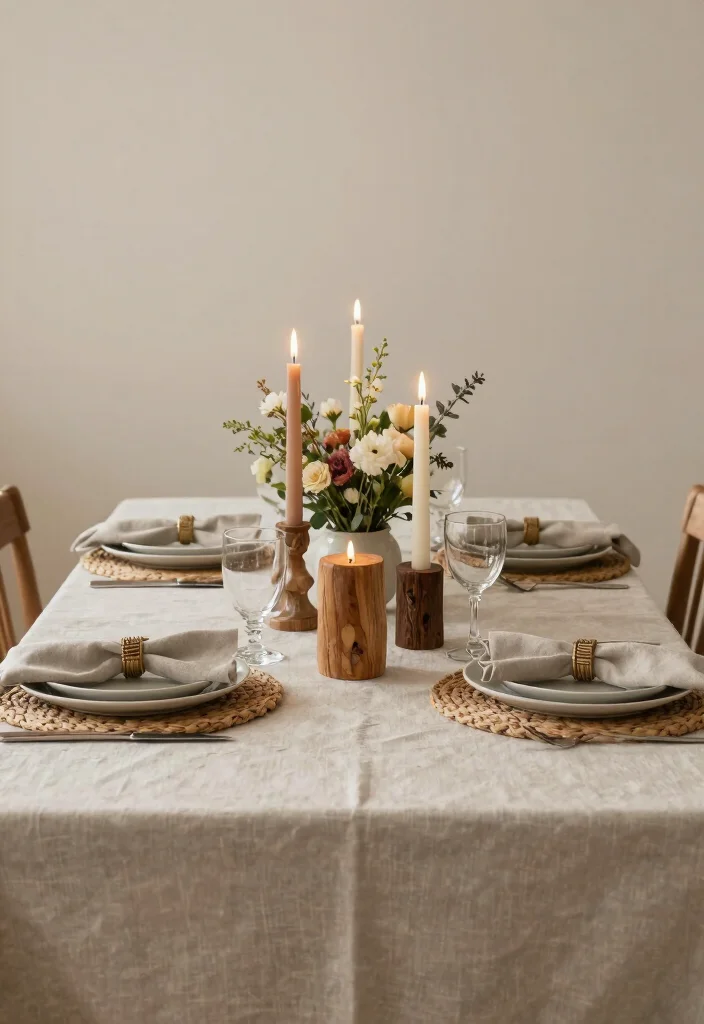 10 Small Cozy Dining Room Ideas with Warm Lighting 7. Inviting Table Settings 0