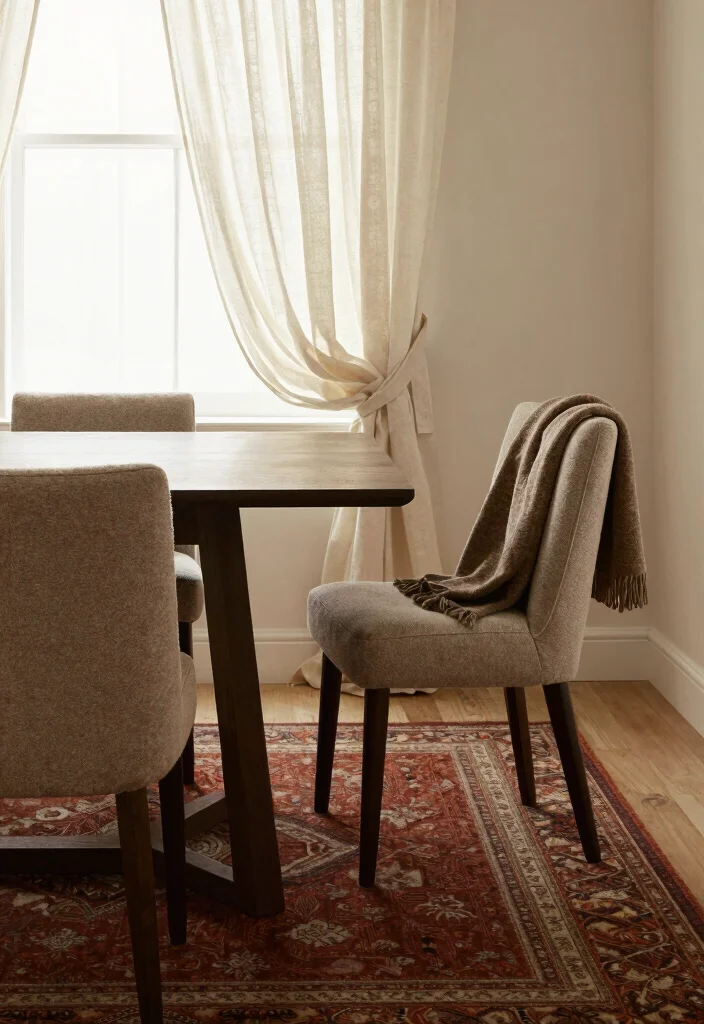 10 Small Cozy Dining Room Ideas with Warm Lighting 9. Incorporate Soft Furnishings 0