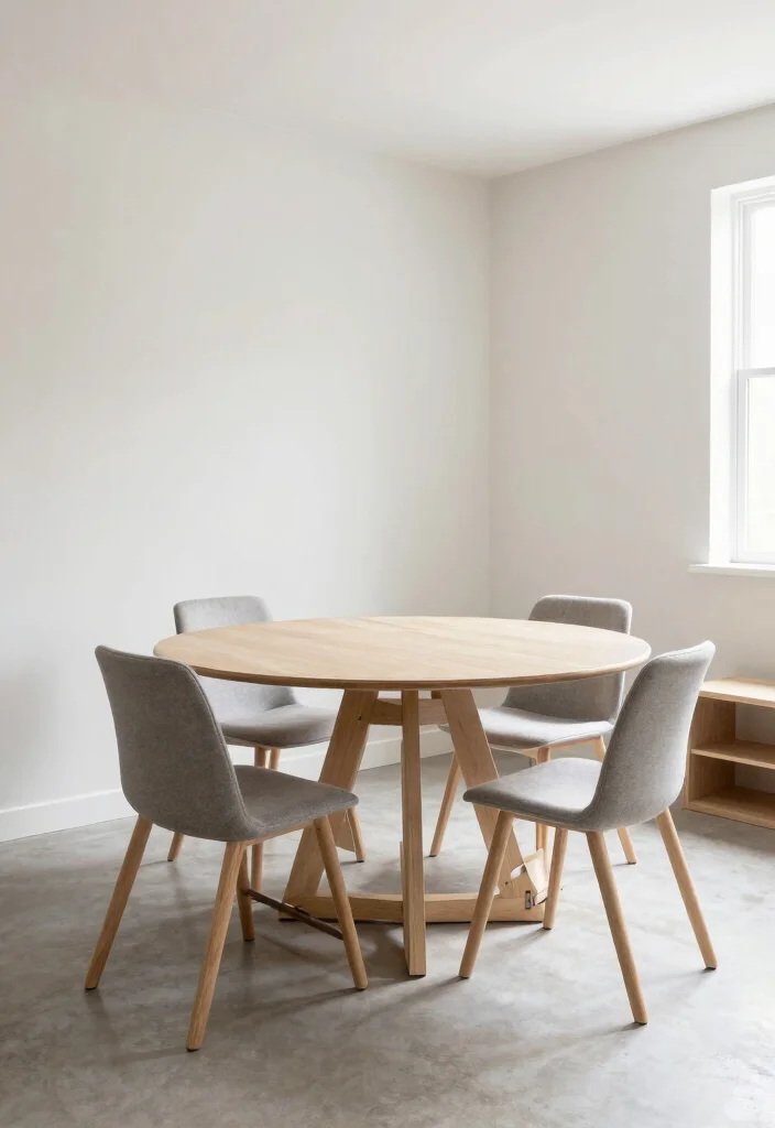 10 Small Dining Room Ideas with Round Tables That Flow 10. Functional Multi Use Spaces 0