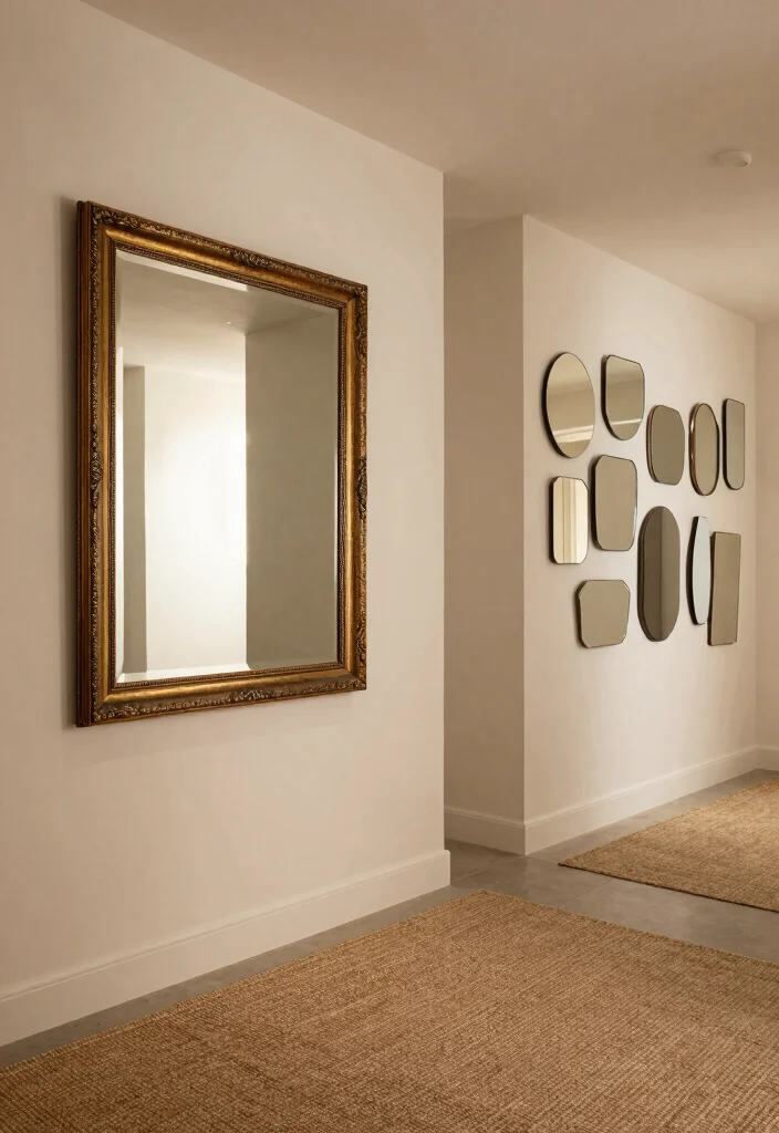 10 Square Hallway Ideas That Feel Balanced and Open 2 10 Square Hallway Ideas That Feel Balanced and Open 2. Light Up with Mirrors 0