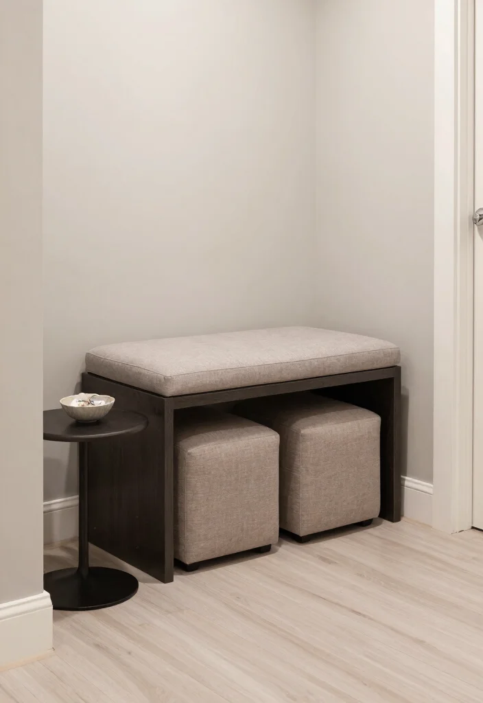 10 Square Hallway Ideas That Feel Balanced and Open 28 10 Square Hallway Ideas That Feel Balanced and Open 8. Choose Multi Functional Furniture 0