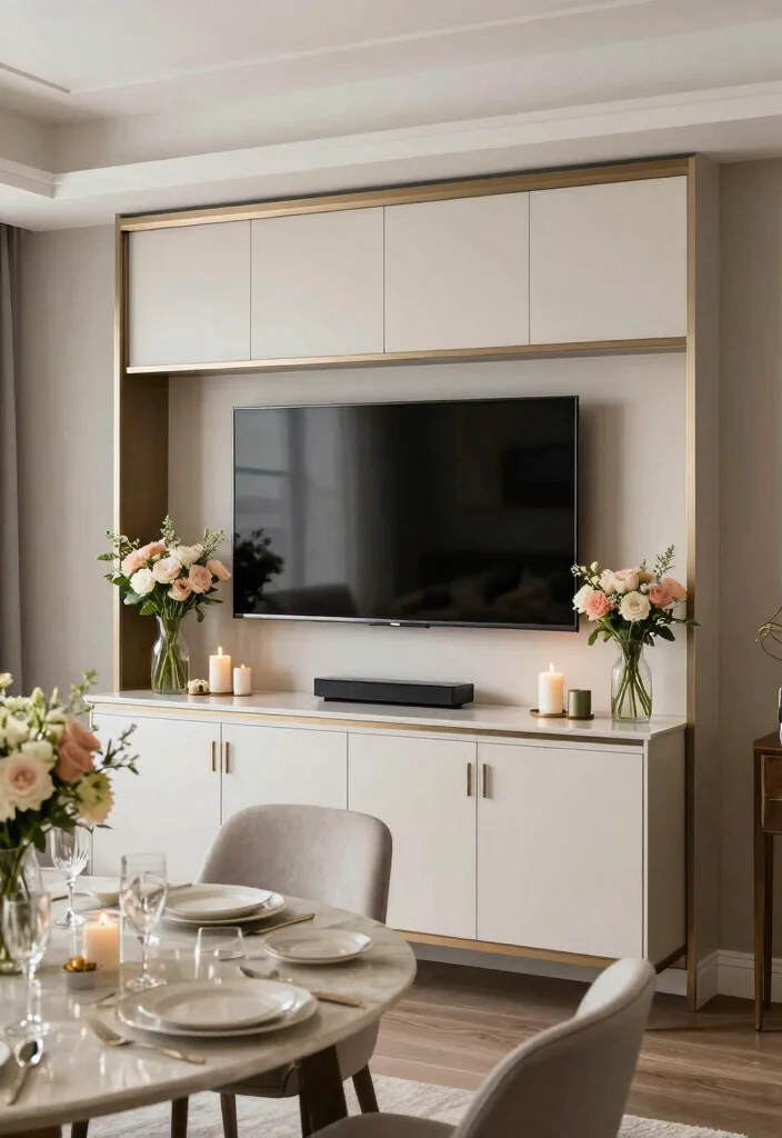 10 TV in Dining Room Ideas for Modern Living 3 10 TV in Dining Room Ideas for Modern Living 3. Hidden TV in a Dining Room Buffet 0